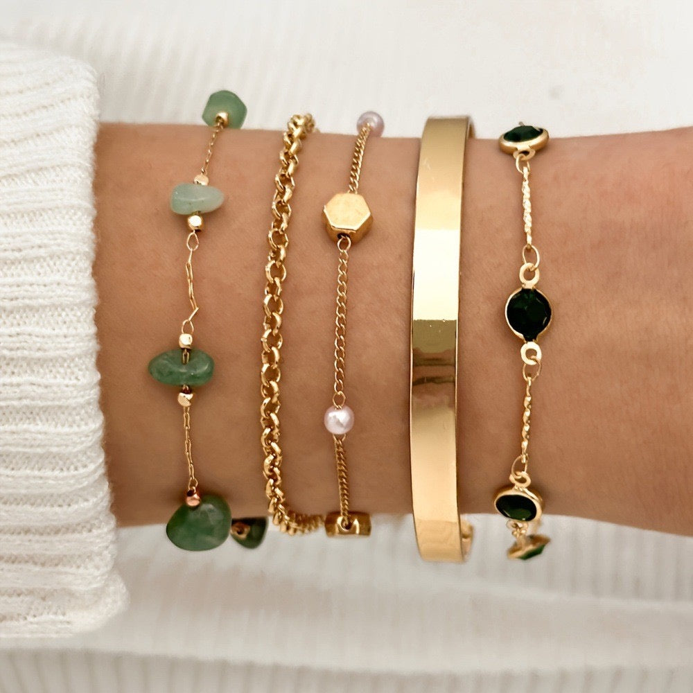 The Emerald Bracelet Set