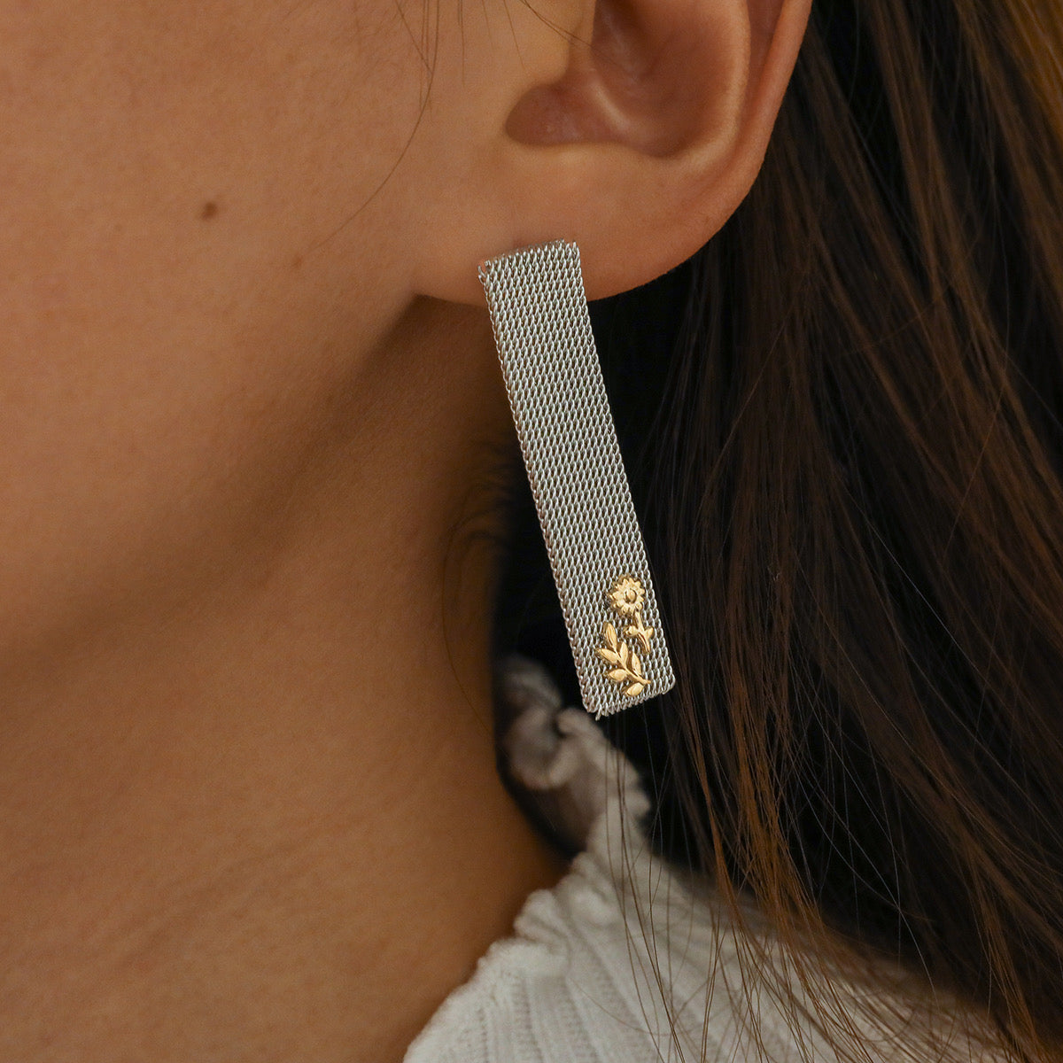 Silver Veil Earrings