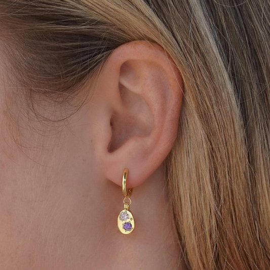 Oria Dual Stone Earrings