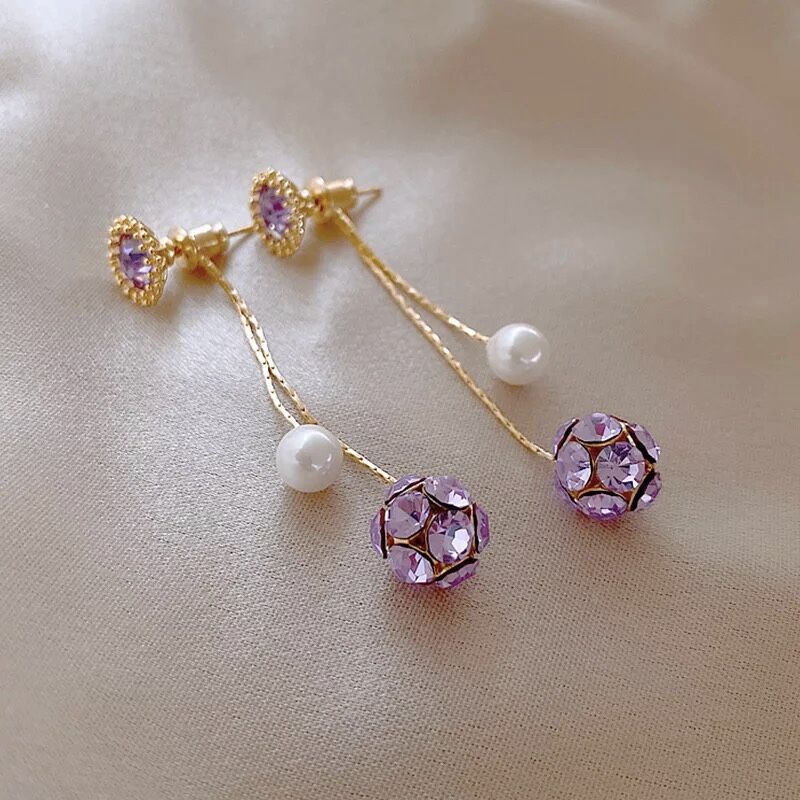 Lilac Halo Earrings