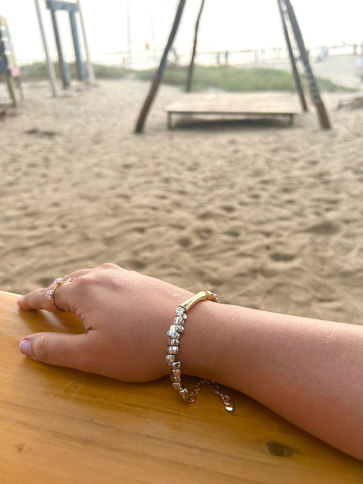Sculpted Two-tone Bracelet