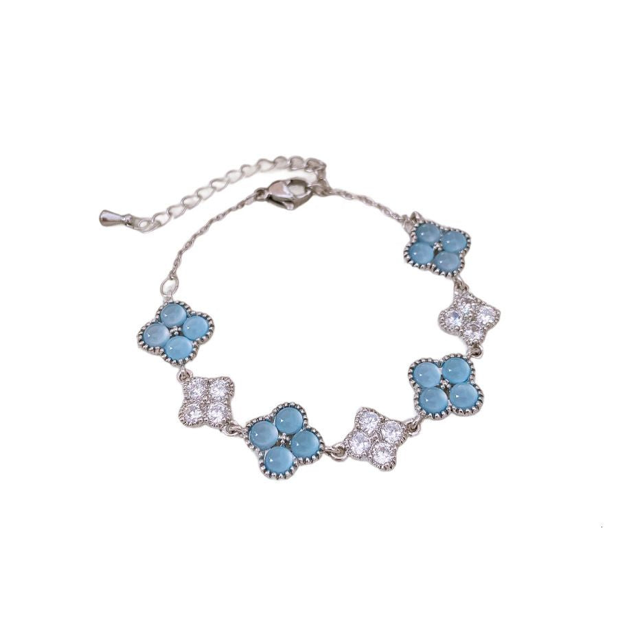 Vintage Blue Clover Bracelet
