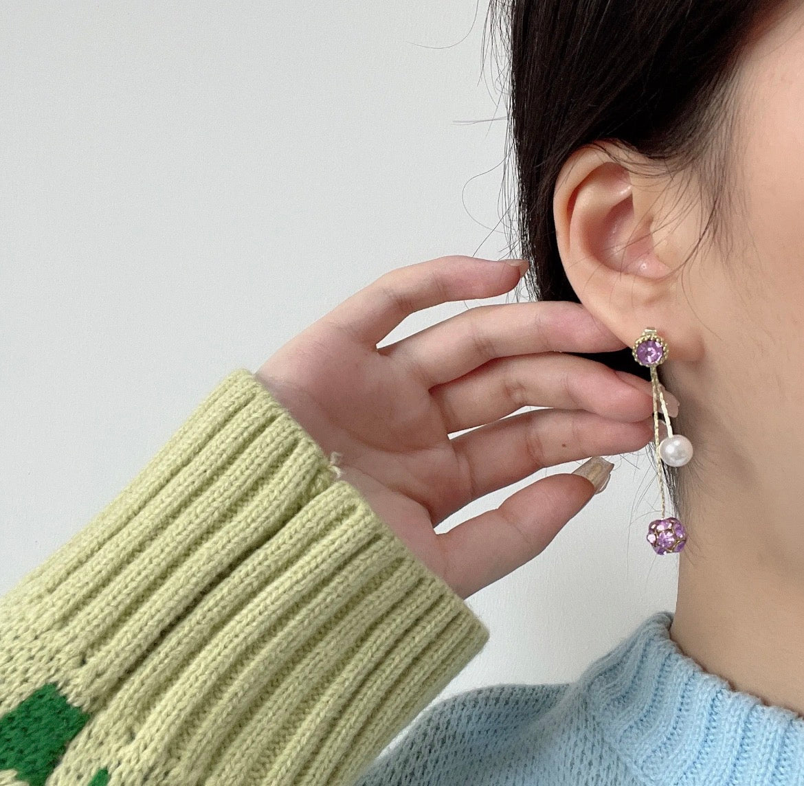 Lilac Halo Earrings