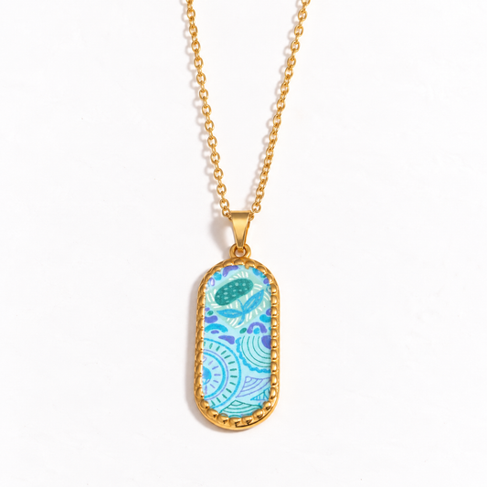 Aqua Mosaic Necklace