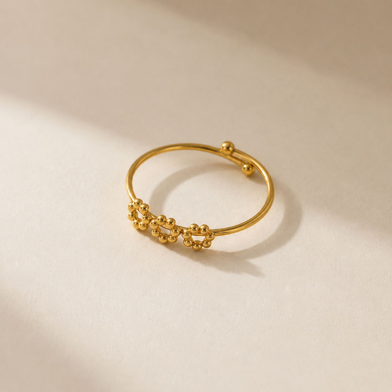 Golden Floral Ring
